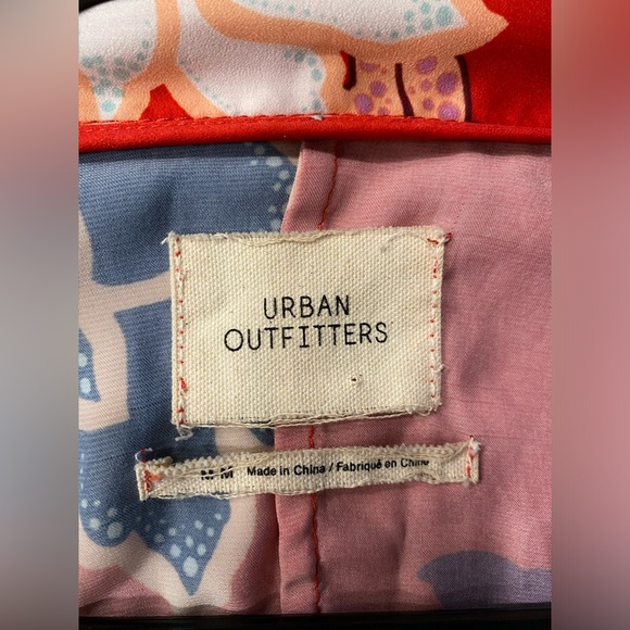URBAN OUTFITTERS Floral Kimono Top / Cardigan Size: M Red w/ Floral Print - Picture 7 of 8